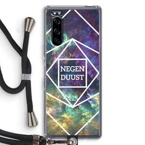 CaseCompany Negenduust ruimte: Sony Xperia 5 Transparant Hoesje met koord