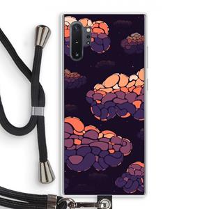 CaseCompany Patroon Wolken: Samsung Galaxy Note 10 Plus Transparant Hoesje met koord