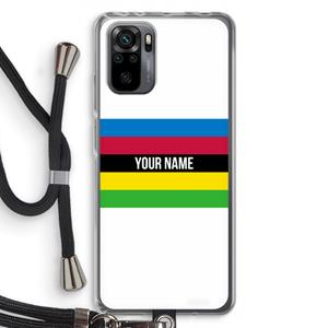 CaseCompany WK Wielrennen: Xiaomi Redmi Note 10 Pro Transparant Hoesje met koord