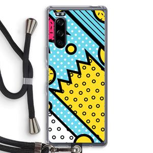 CaseCompany Pop Art #1: Sony Xperia 5 Transparant Hoesje met koord