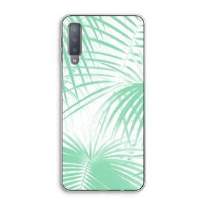 CaseCompany Palmbladeren: Samsung Galaxy A7 (2018) Transparant Hoesje