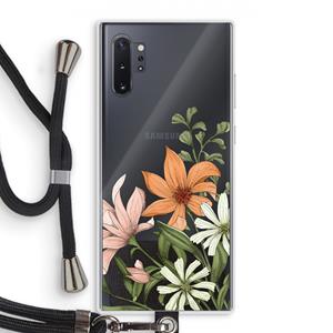 CaseCompany Floral bouquet: Samsung Galaxy Note 10 Plus Transparant Hoesje met koord