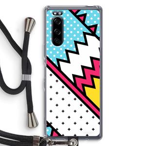 CaseCompany Pop Art #2: Sony Xperia 5 Transparant Hoesje met koord