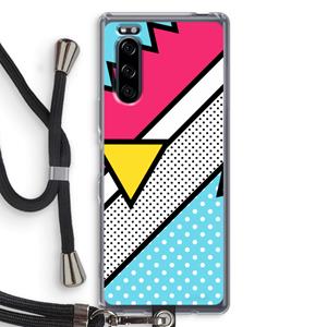 CaseCompany Pop Art #3: Sony Xperia 5 Transparant Hoesje met koord