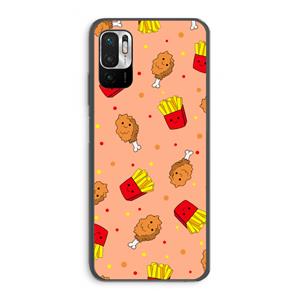 CaseCompany Chicken 'n Fries: Xiaomi Redmi Note 10 5G Transparant Hoesje