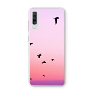 CaseCompany Fly away: Samsung Galaxy A70 Transparant Hoesje