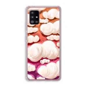 CaseCompany Katoen Wolken: Samsung Galaxy A51 5G Transparant Hoesje