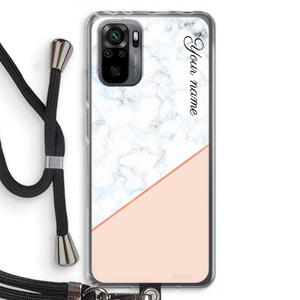 CaseCompany Marmer in stijl: Xiaomi Redmi Note 10 Pro Transparant Hoesje met koord