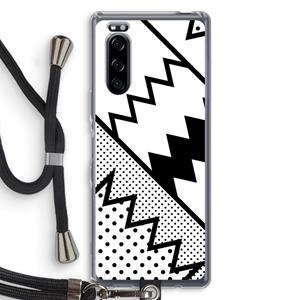CaseCompany Pop Art #5: Sony Xperia 5 Transparant Hoesje met koord