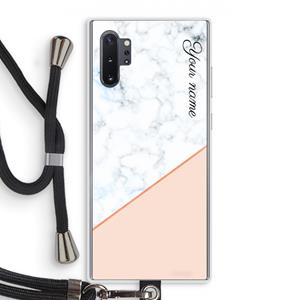 CaseCompany Marmer in stijl: Samsung Galaxy Note 10 Plus Transparant Hoesje met koord
