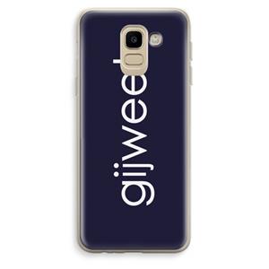 CaseCompany Gijweet: Samsung Galaxy J6 (2018) Transparant Hoesje