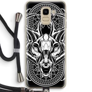 CaseCompany Oh Deer: Samsung Galaxy J6 (2018) Transparant Hoesje met koord