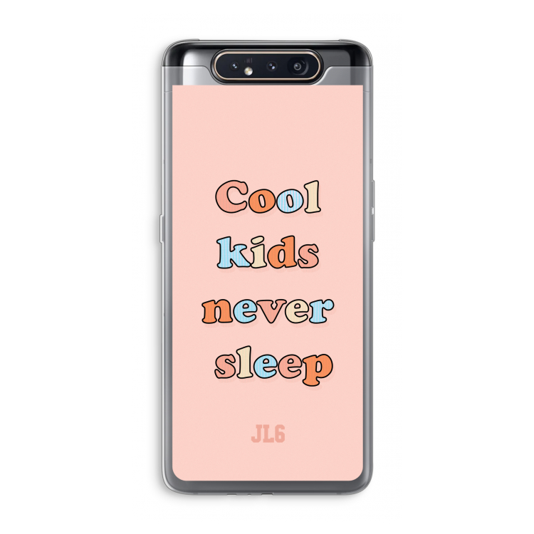 CaseCompany Cool Kids Never Sleep: Samsung Galaxy A80 Transparant Hoesje