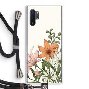 CaseCompany Floral bouquet: Samsung Galaxy Note 10 Plus Transparant Hoesje met koord