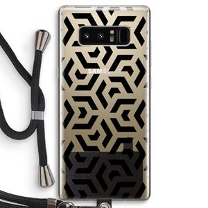 CaseCompany Crazy pattern: Samsung Galaxy Note 8 Transparant Hoesje met koord