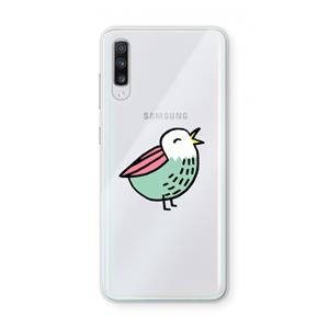 CaseCompany Birdy: Samsung Galaxy A70 Transparant Hoesje