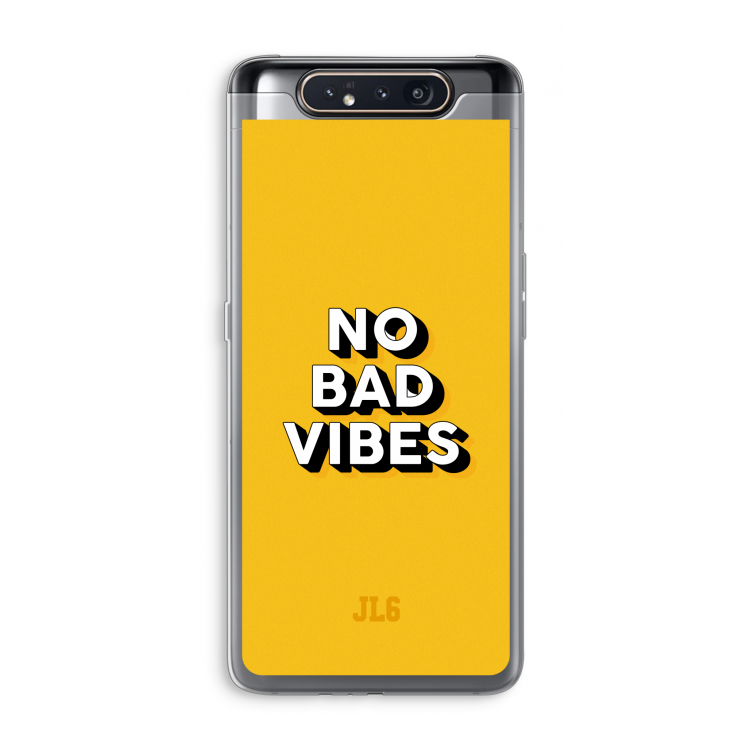 CaseCompany No Bad Vibes: Samsung Galaxy A80 Transparant Hoesje