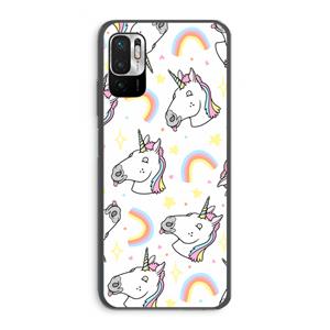 CaseCompany Rainbow Unicorn: Xiaomi Redmi Note 10 5G Transparant Hoesje