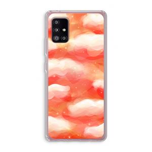 CaseCompany Lichte Wolken: Samsung Galaxy A51 5G Transparant Hoesje