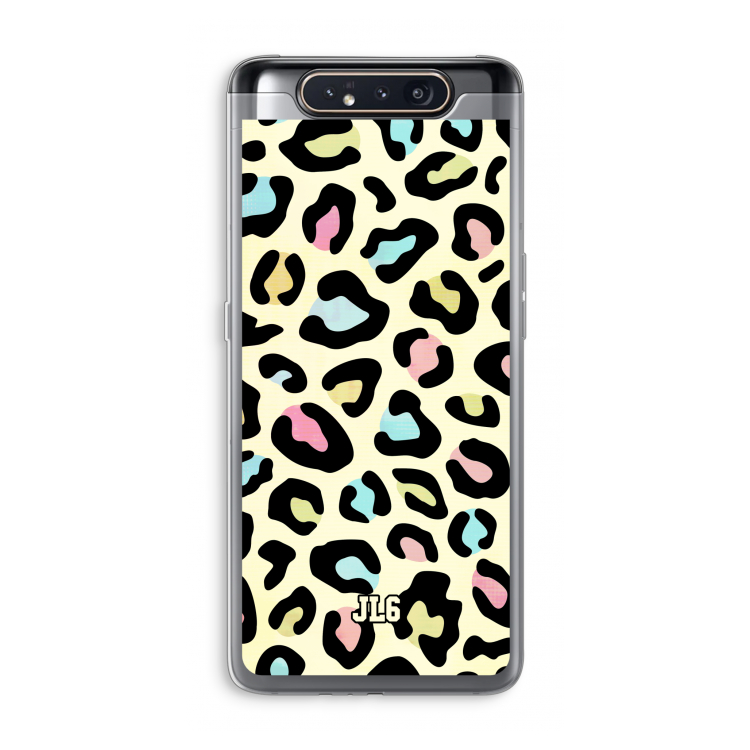 CaseCompany Leopard pattern: Samsung Galaxy A80 Transparant Hoesje