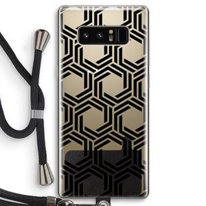 CaseCompany Geometrisch patroon: Samsung Galaxy Note 8 Transparant Hoesje met koord