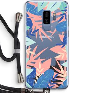 CaseCompany Tropisch: Samsung Galaxy S9 Plus Transparant Hoesje met koord