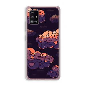 CaseCompany Patroon Wolken: Samsung Galaxy A51 5G Transparant Hoesje