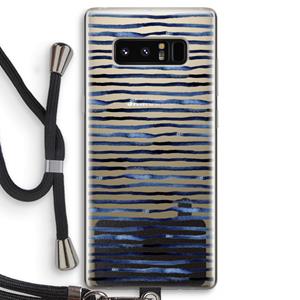 CaseCompany Verrassende lijnen: Samsung Galaxy Note 8 Transparant Hoesje met koord