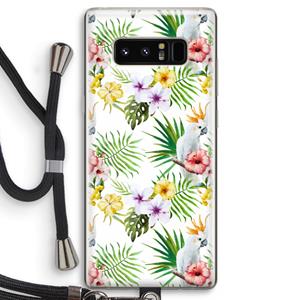 CaseCompany Gele kuif: Samsung Galaxy Note 8 Transparant Hoesje met koord