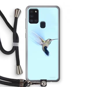 CaseCompany Kolibri: Samsung Galaxy A21s Transparant Hoesje met koord