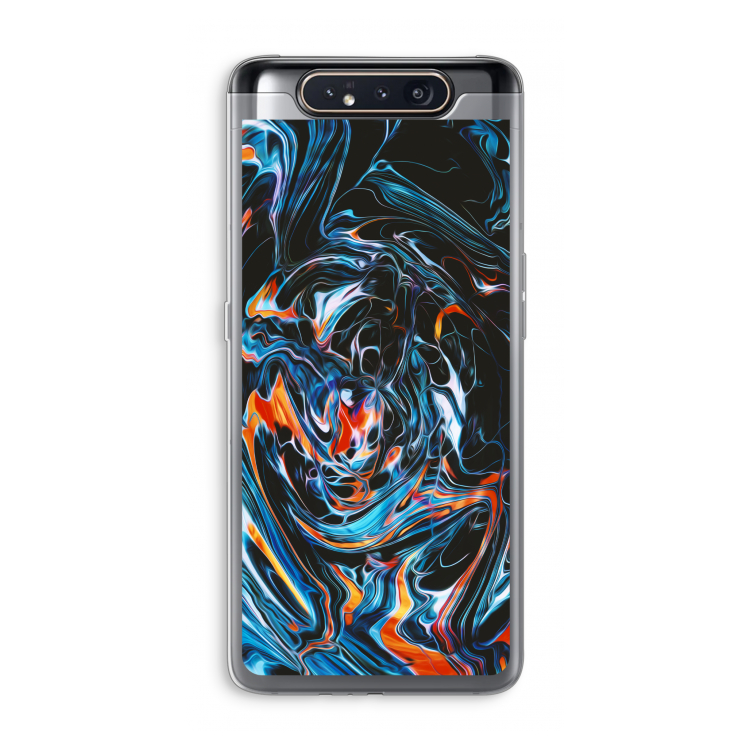 CaseCompany Black Unicorn: Samsung Galaxy A80 Transparant Hoesje