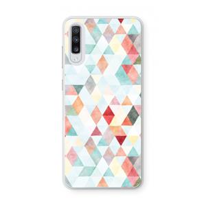 CaseCompany Gekleurde driehoekjes pastel: Samsung Galaxy A70 Transparant Hoesje
