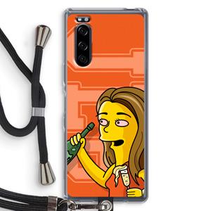 CaseCompany Jamie Lee Simpson: Sony Xperia 5 Transparant Hoesje met koord