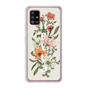 CaseCompany Hello bloemen: Samsung Galaxy A51 5G Transparant Hoesje