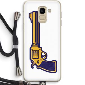 CaseCompany Pew Pew Pew: Samsung Galaxy J6 (2018) Transparant Hoesje met koord