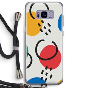 CaseCompany Illustratieve pop 3: Samsung Galaxy S8 Plus Transparant Hoesje met koord