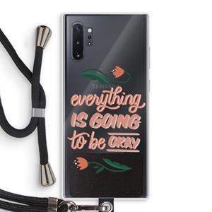 CaseCompany Optimistic flower girl: Samsung Galaxy Note 10 Plus Transparant Hoesje met koord