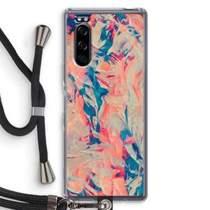 CaseCompany Alone: Sony Xperia 5 Transparant Hoesje met koord