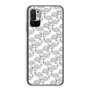 CaseCompany Zwanen: Xiaomi Redmi Note 10 5G Transparant Hoesje