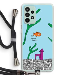 CaseCompany Aquarium: Samsung Galaxy A52s 5G Transparant Hoesje met koord