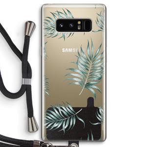 CaseCompany Simple leaves: Samsung Galaxy Note 8 Transparant Hoesje met koord