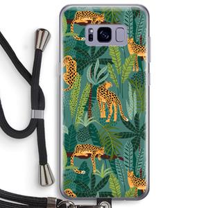 CaseCompany Luipaard 2: Samsung Galaxy S8 Plus Transparant Hoesje met koord
