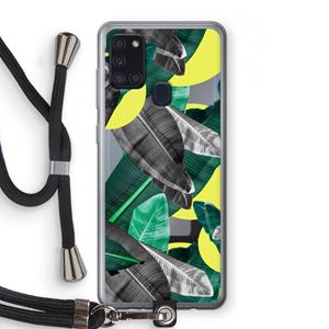 CaseCompany Fantasie jungle: Samsung Galaxy A21s Transparant Hoesje met koord