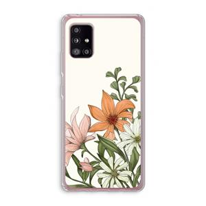 CaseCompany Floral bouquet: Samsung Galaxy A51 5G Transparant Hoesje