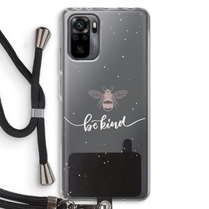 CaseCompany Be(e) kind: Xiaomi Redmi Note 10 Pro Transparant Hoesje met koord