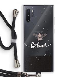 CaseCompany Be(e) kind: Samsung Galaxy Note 10 Plus Transparant Hoesje met koord