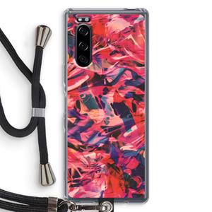 CaseCompany California: Sony Xperia 5 Transparant Hoesje met koord