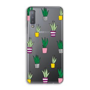 CaseCompany Sanseveria: Samsung Galaxy A7 (2018) Transparant Hoesje
