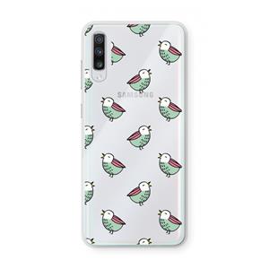 CaseCompany Vogeltjes: Samsung Galaxy A70 Transparant Hoesje