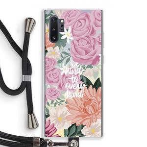 CaseCompany Kindness matters: Samsung Galaxy Note 10 Plus Transparant Hoesje met koord